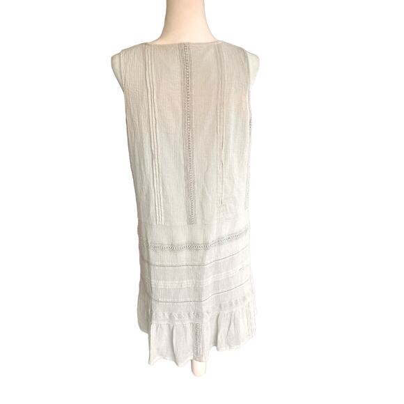 Garnet Hill Women's Mini Dress in Cream - Picture 3 of 16